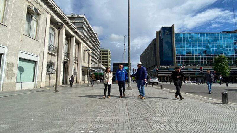 80 por ciento de avance alcanza la reparación de las aceras en el centro de Concepción