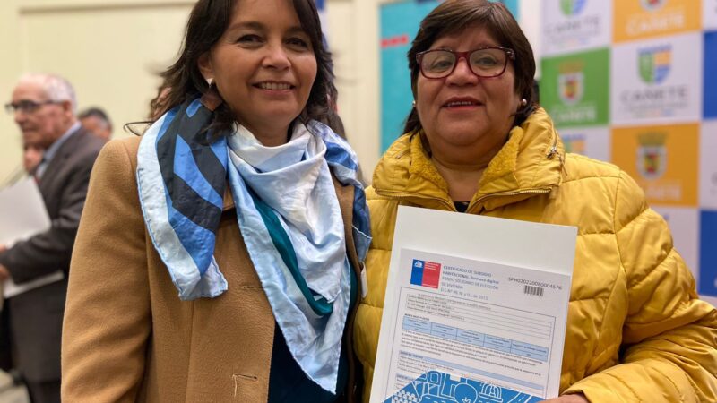 Minvu entrega 27 subsidios de vivienda a familias de Cañete