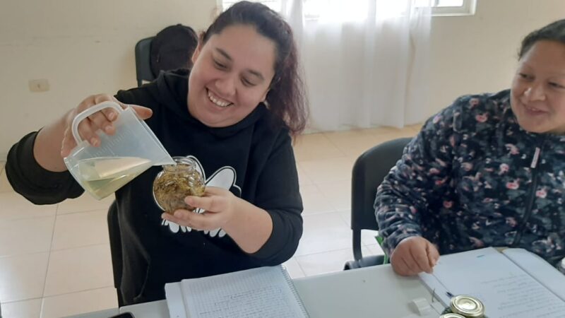 Hualquinas se capacitan en manejo de hierbas medicinales y aromaterapia