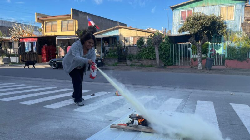 Capacitaciones en prevención de incendios fortalecen la seguridad comunitaria en el barrio Diego Portales