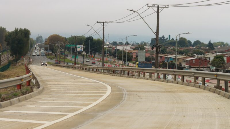 Apertura del paso superior Perales restablece conexión clave hacia Denavi Sur en Talcahuano
