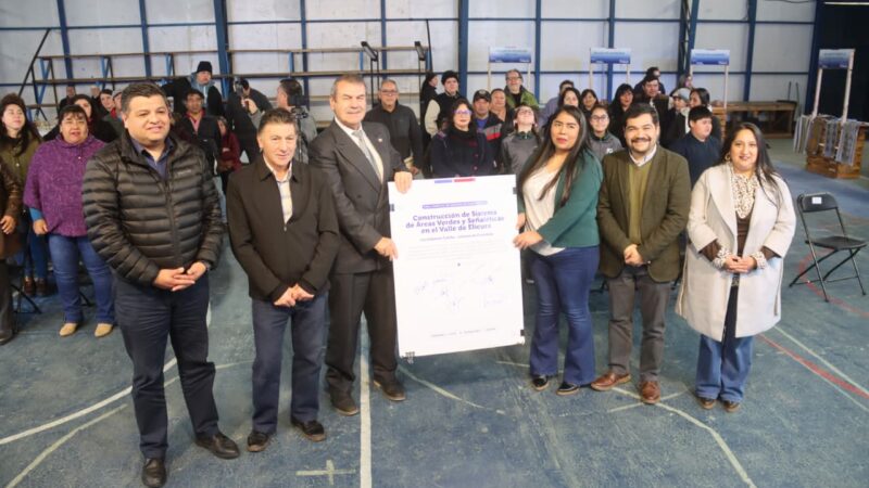 Inversión por más de $321 millones dotará a Calebu de nuevos espacios de áreas verdes y señalética en el Valle de Elicura