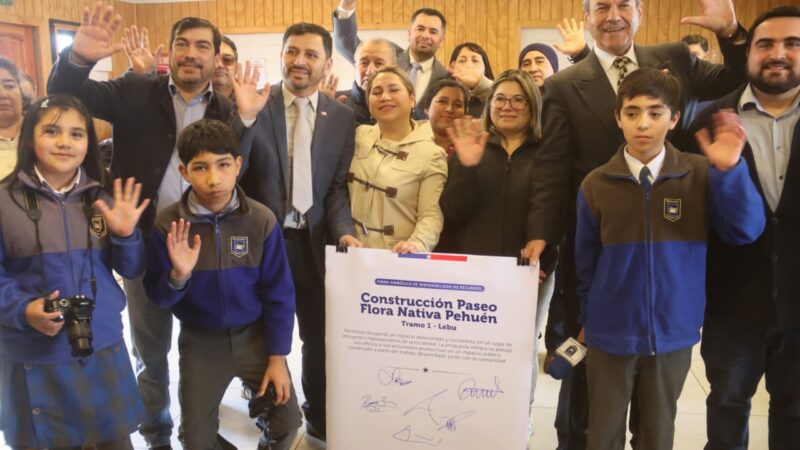 MINVU invierte más $440 millones en obras de construcción de Paseo Flora Nativa Pehuén en la comuna de Lebu