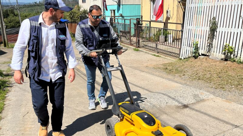 Minvu Biobío utiliza tecnología de punta para monitorear terreno y apoyar decisiones en Villa El Mirador de Arauco